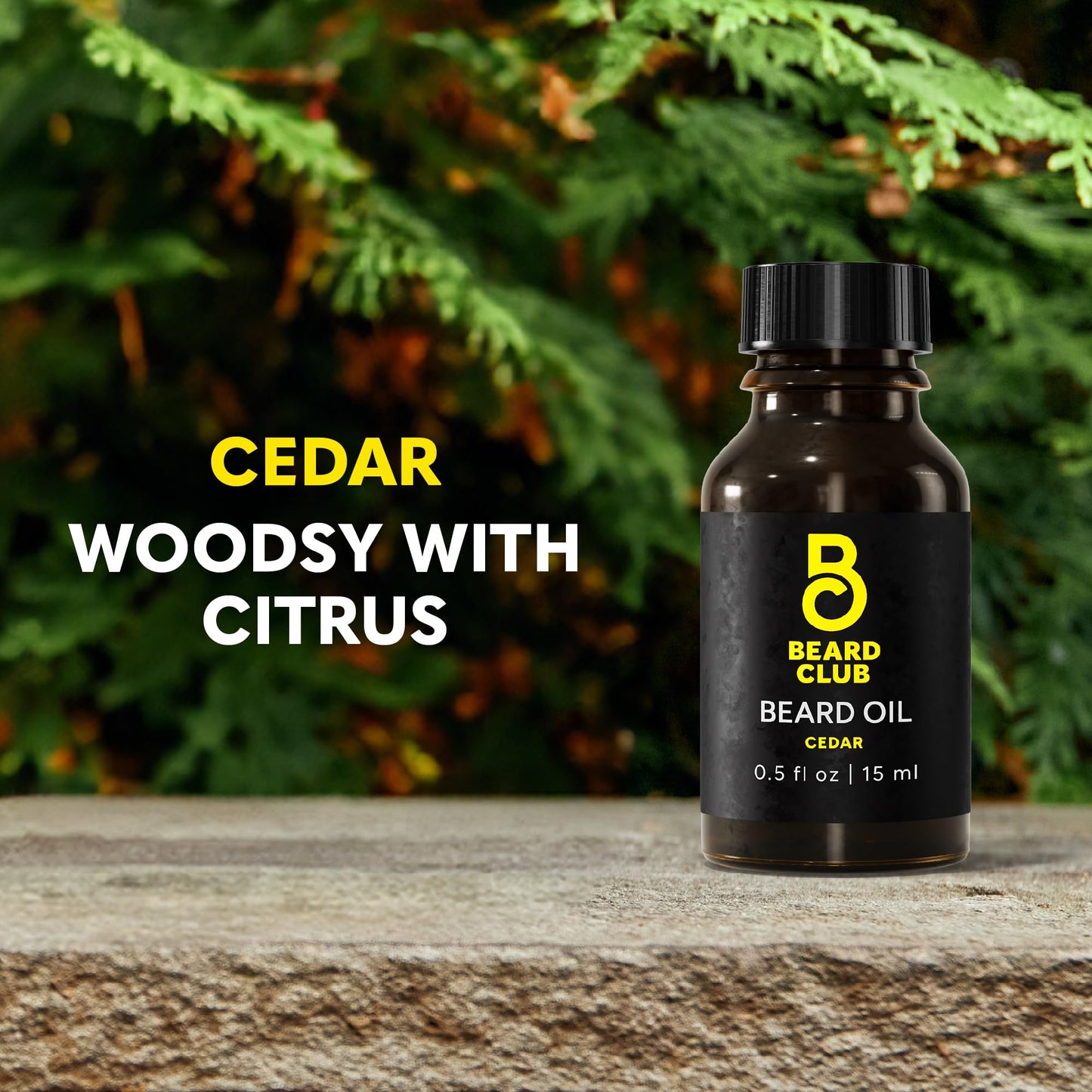 The Beard Club Premium Cedar Beard Oil for Men - Natural Castor & Almond Oils - Beard & Mustache Conditioner - Hydrates, Moisturizes, Softens Beauty and Personal Care The Beard Club