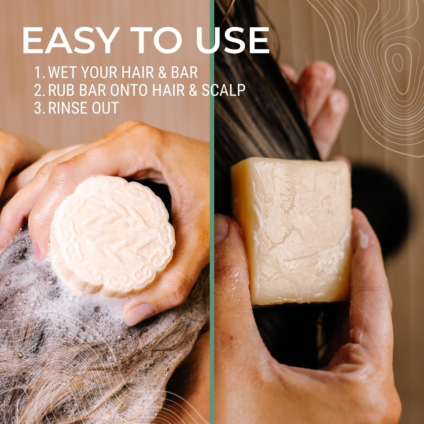 Viori Rosemary Shampoo Bar and Conditioner Set with Biotin - Rice Water Solid Hair Bars for Thinning Hair - Strengthening, Shine, Scalp Care - Plastic Beauty & Personal Care Viori