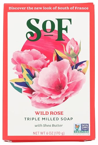 South Of France, Soap Bar Climbing Wild Rose, 6 Ounce Beauty & Personal Care South Of France