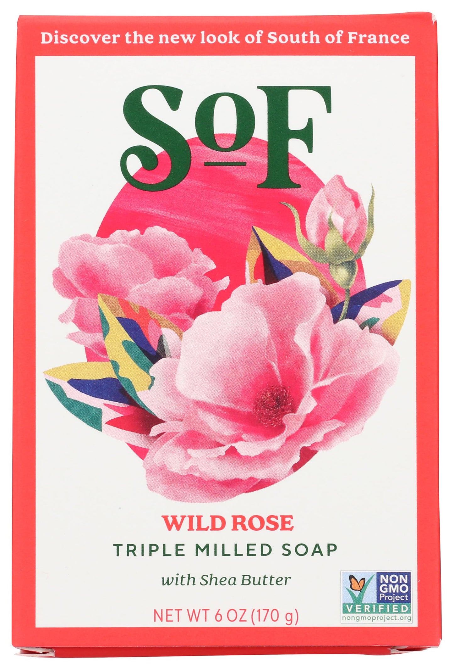 South Of France, Soap Bar Climbing Wild Rose, 6 Ounce Beauty & Personal Care South Of France