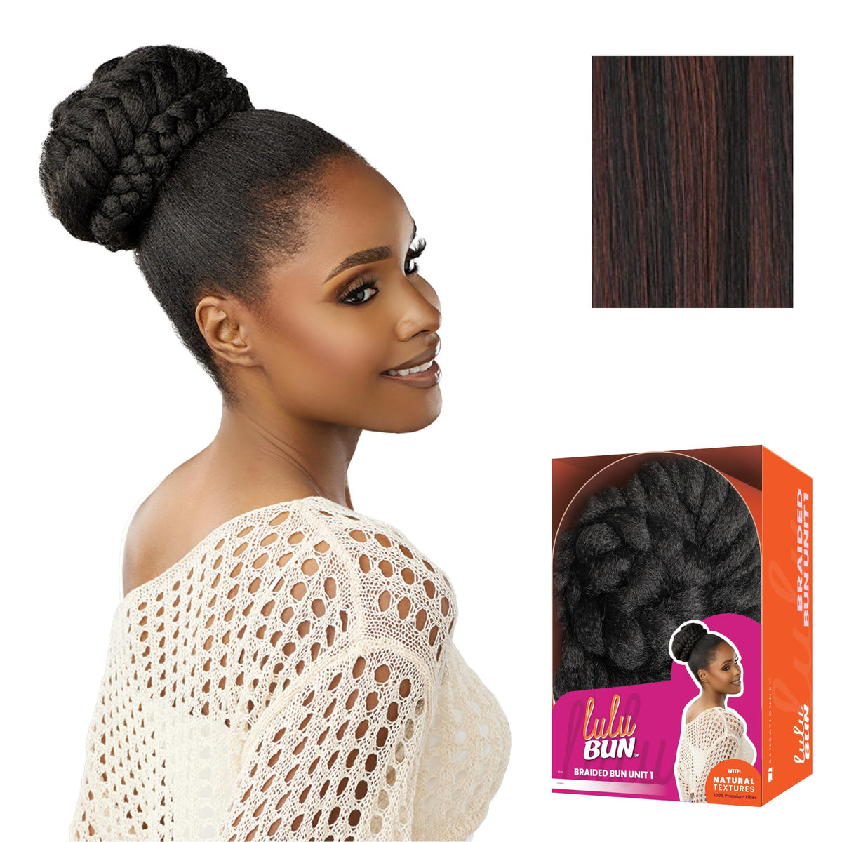 Sensationnel Lulu Bun Hair Extensions-Braided Bun Unit 1,F1B/33