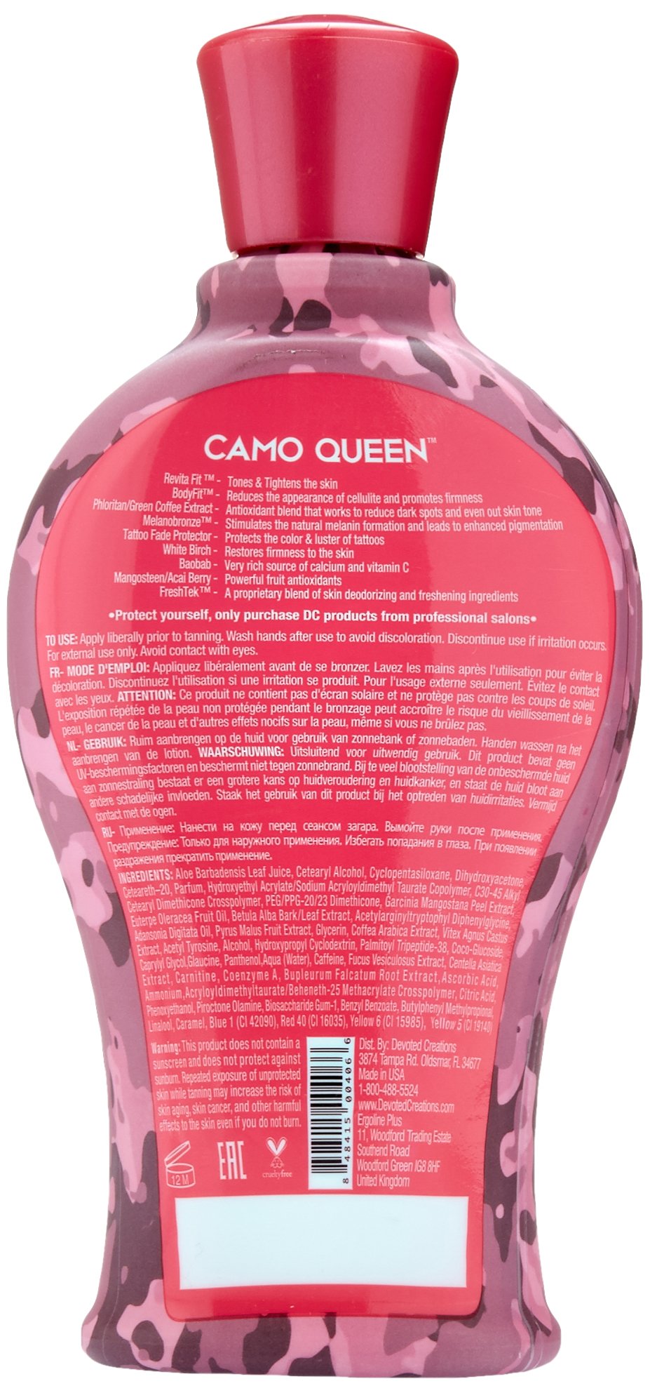 Devoted Creations Camo Queen Bronzing Lotion, 12.25 Fluid Ounce Beauty & Personal Care Devoted Creations