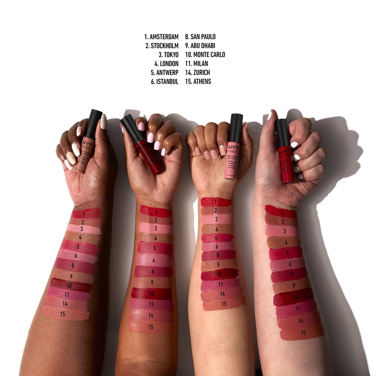 NYX PROFESSIONAL MAKEUP Soft Matte Lip Cream, Lightweight Liquid Lipstick - Amsterdam (Pure Red) Beauty & Personal Care NYX PROFESSIONAL MAKEUP