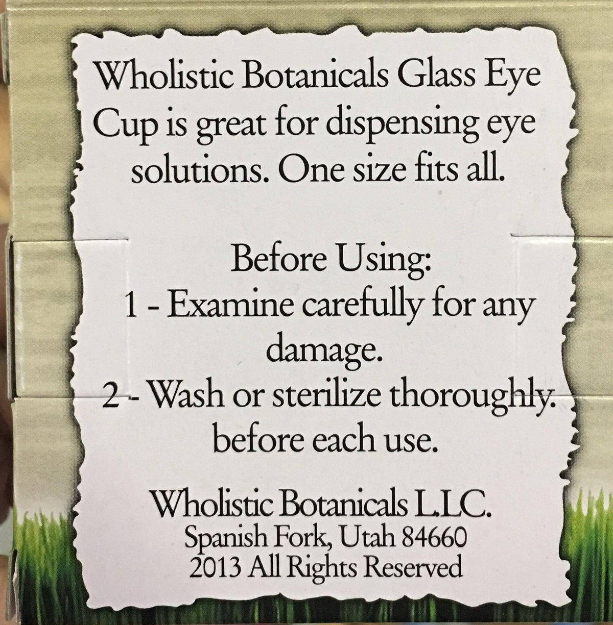 Dr. Christopher Wholistic Botanicals Glass Eye Cup Beauty & Personal Care Wholistic Botanicals
