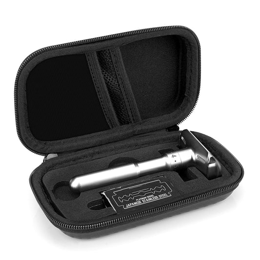 Linkidea Durable Hard Shell Shaving Travel Case, Storage Box for Short/Long Handled Razor Blades & Accessories, Compatible with Merkur, Vikings Beauty and Personal Care Linkidea