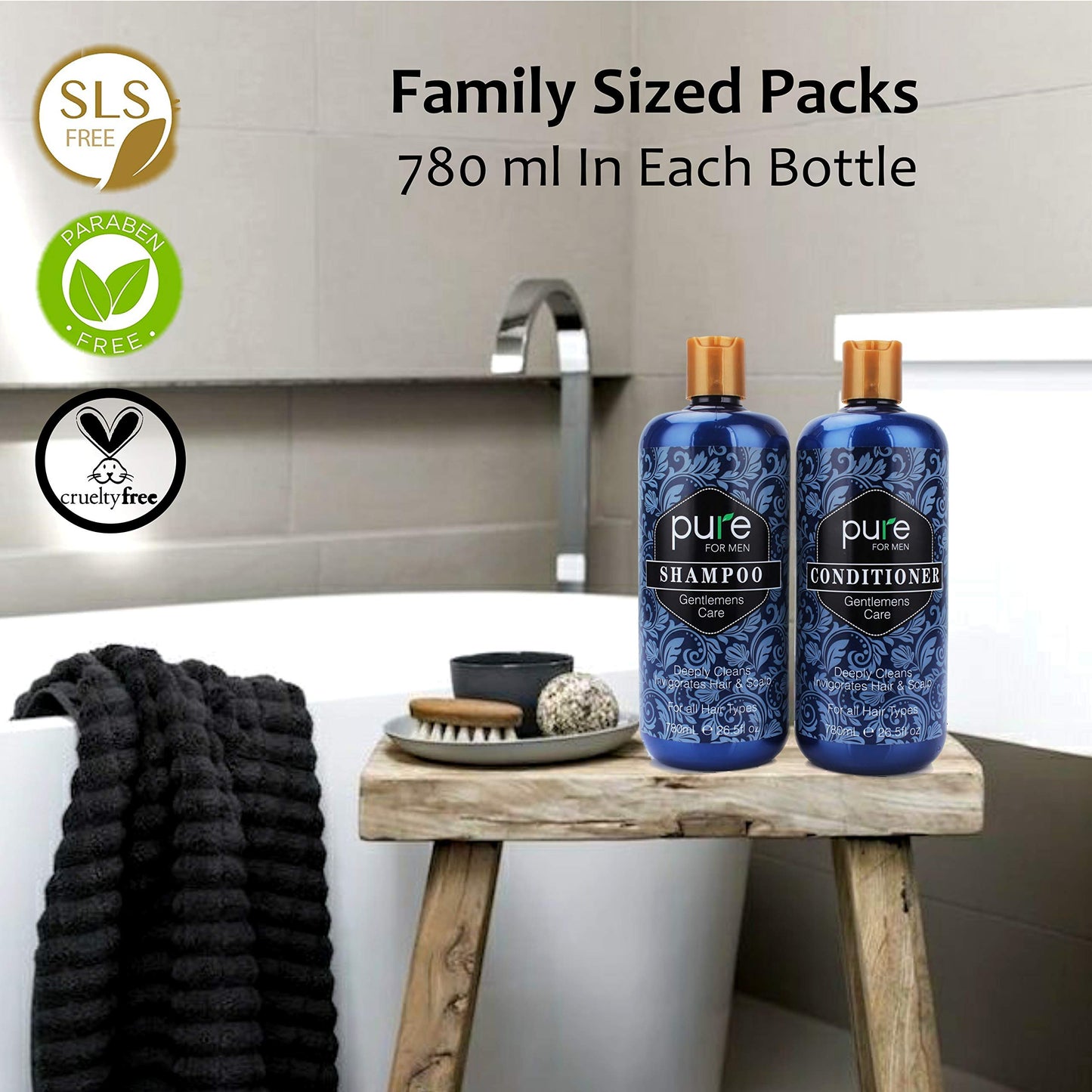 Rachelle Parker Hair Care Set for Men, Natural and Organic Shampoo and Conditioner for Fine and Thinning Hair Supports Healthier Growth, Repairs Beauty & Personal Care Rachelle Parker