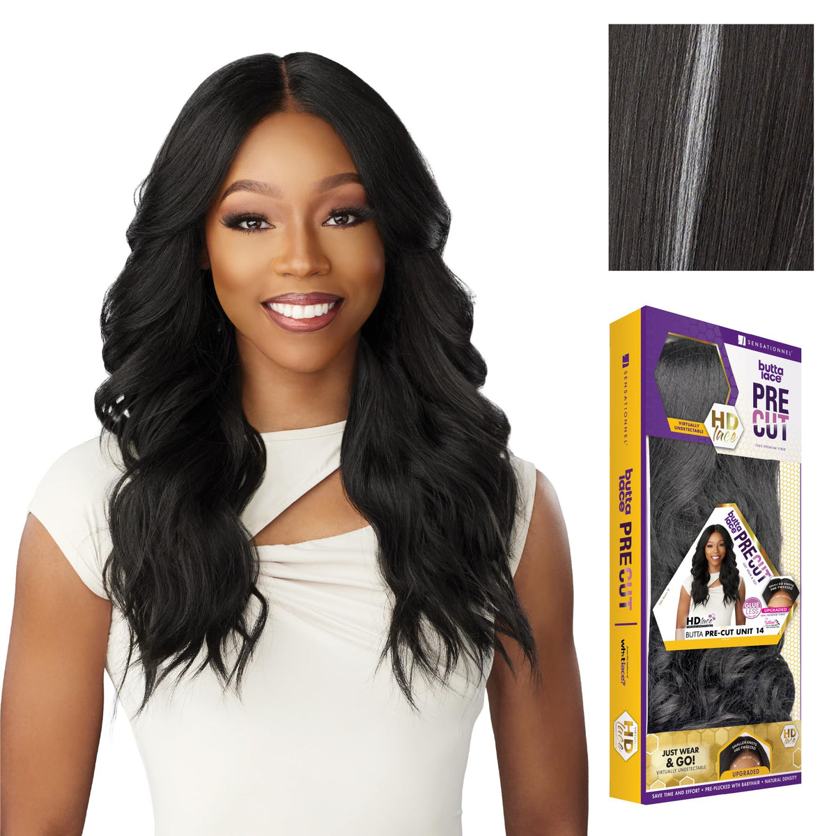 Sensationnel Butta Lace Precut Wig-Unit 14, BALAYAGEPLATINUM