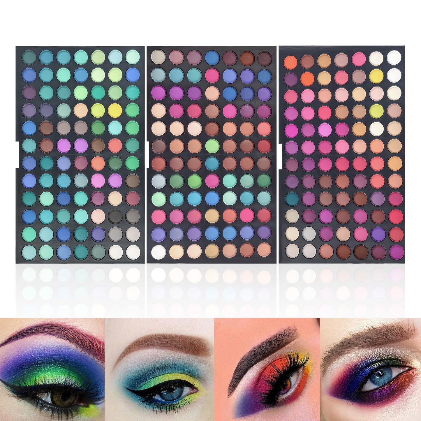 Pure Vie Professional 252 Colors Highlight Eyeshadow Palette Makeup Contouring Kit - Highly Pigmented Nudes Warm Natural Matte Shimmer Cosmetic Eye Beauty & Personal Care Pure Vie