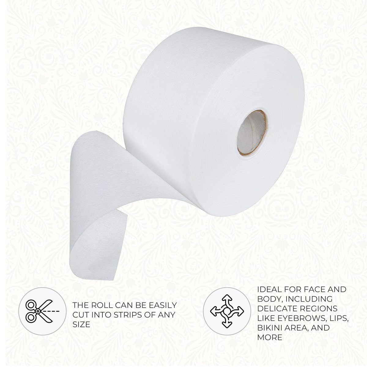 ForPro Non-Woven Epilating Roll for Body and Facial Hair Removal, Tear-Resistant, Lint-Free, 3” x 55 Yards, White Beauty and Personal Care ForPro Professional Collection