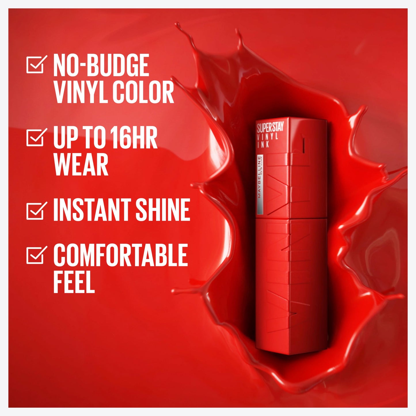 Maybelline Super Stay Vinyl Ink Longwear No-Budge Liquid Lipcolor Makeup, Highly Pigmented Color and Instant Shine, Unrivaled, Berry Burgundy Beauty & Personal Care MAYBELLINE