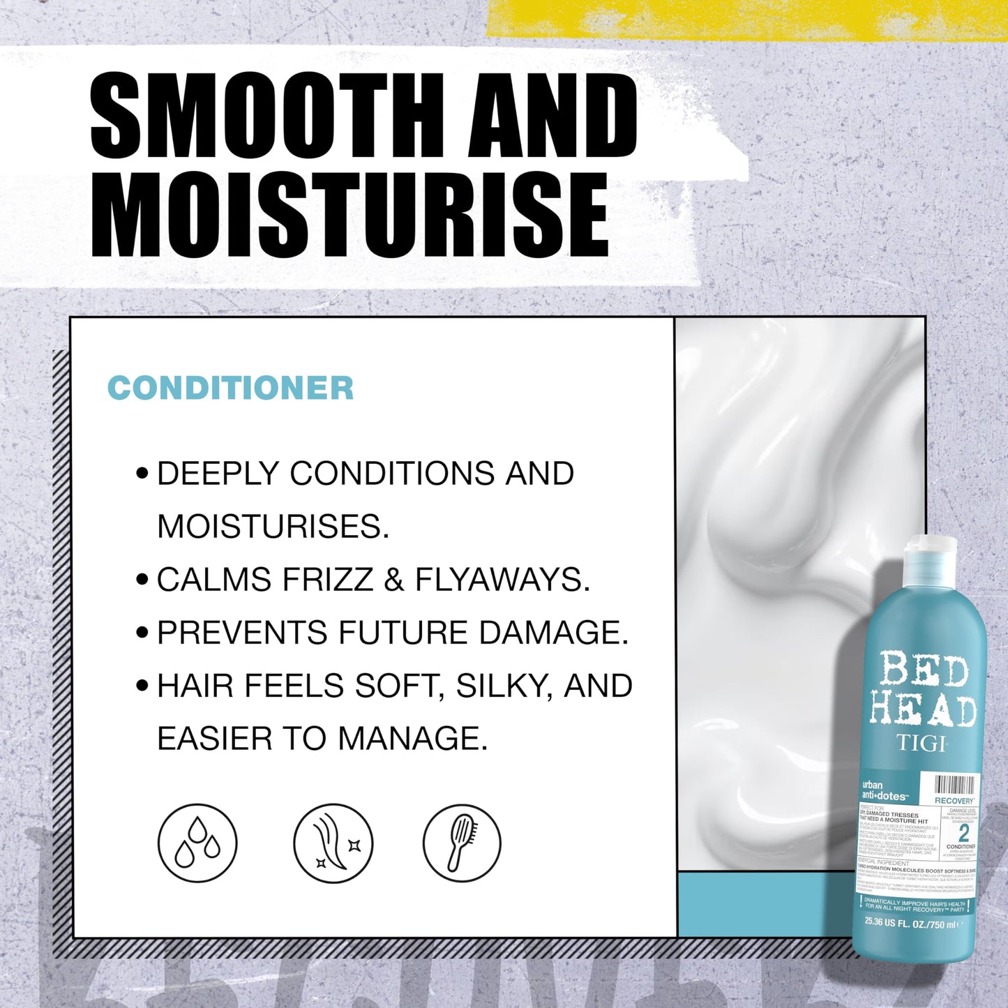 TIGI Bed Head Urban Antidotes Recovery Shampoo and Conditioner Set for Dry, Damaged Hair, 25.36 fl oz, 2 Count Beauty & Personal Care TIGI