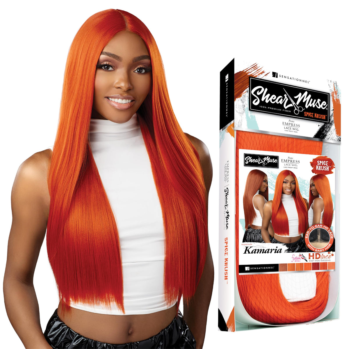 Sensationnel Shear Muse LaceWig-Kamaria, INTENSECOPPER