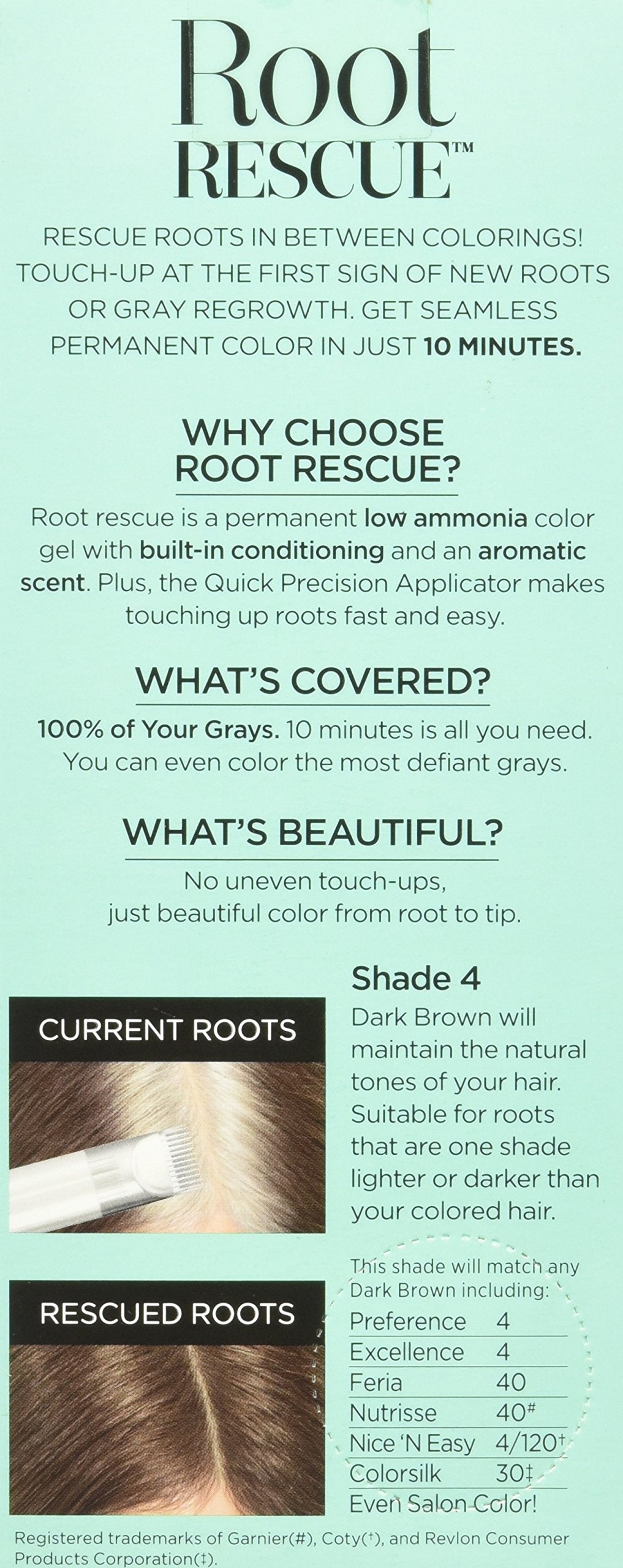 L'Oreal Paris Root Rescue 10 Minute Root Coloring Kit, 4 Dark Brown Beauty & Personal Care L'Oreal Paris