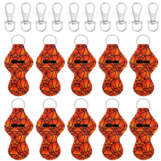 allydrew 10 Pack Chapstick Holder Keychain, Keyring for Lip Balm Lip Gloss Lipstick with 10 Pieces Metal Keyring Clasps, Basketball Beauty & Personal Care allydrew