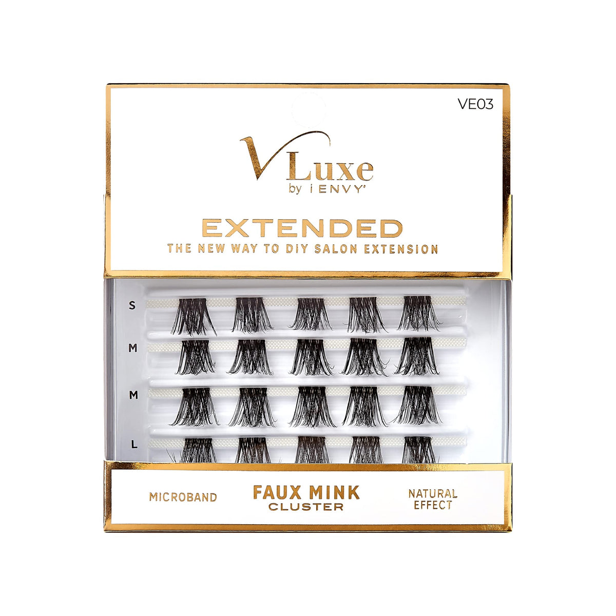 i•ENVY Extended False Eyelashes Faux Mink Featherlight Reusable Artificial Eyelashes Multipack Lash Clusters Beauty & Personal Care i•ENVY