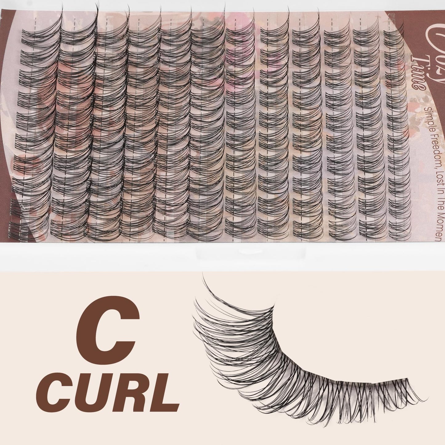JMS&JMS Lash Clusters 120 Pcs Natural Cluster Lashes Invisible Band Eyelash Clusters Super Thin Band Reusable Soft & Comfortable(Flora,8-18mix) Beauty and Personal Care JMS&JMS