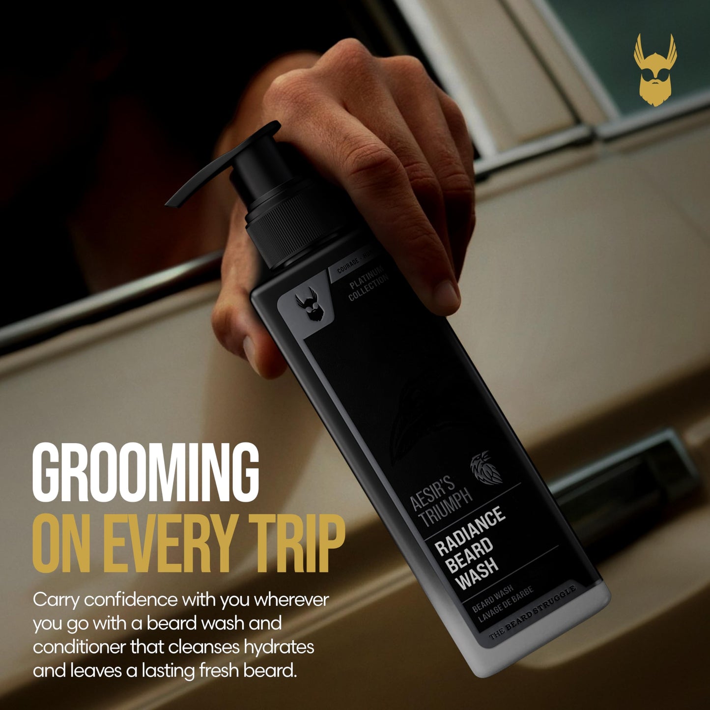 The Beard Struggle Radiance Beard Wash & Conditioner Bundle for Men - Platinum Collection - Pack of 2 - Aesir's Triumph - Nourish, Cleanse, Soften Beauty and Personal Care The Beard Struggle