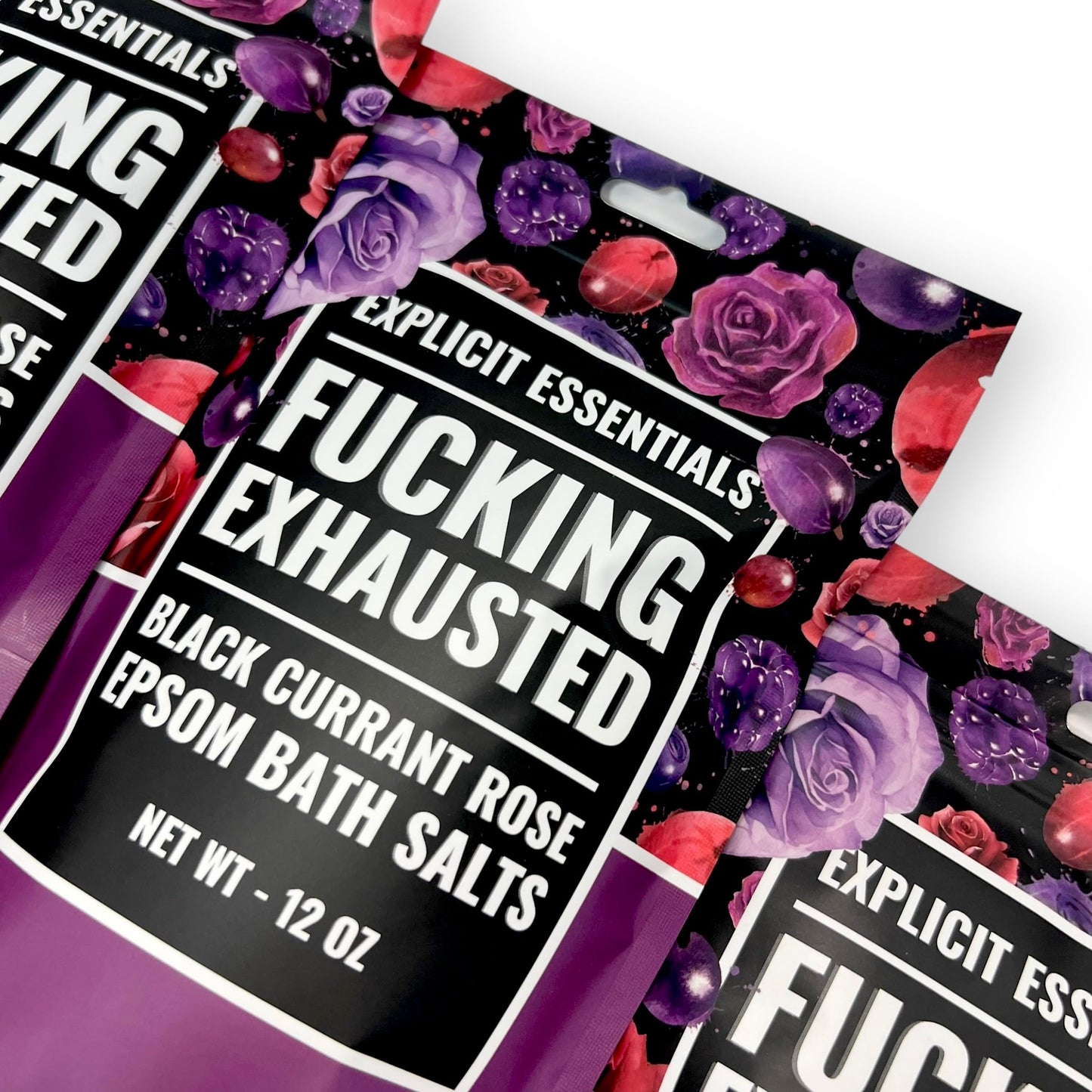 Explicit Essentials Black Currant Rose Epsom Bath Salts, Relaxation Blend, 12 oz Beauty and Personal Care Explicit Essentials