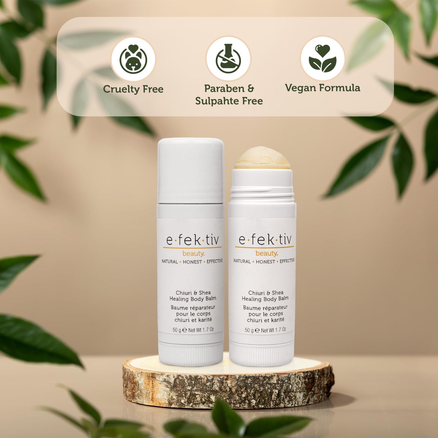 e.fek.tiv beauty Chiuri and Shea Healing Body Balm - Deep Moisturizing and Hydrating - Body Butter Hydrating Balm - Travel Size - Paraben-Sulfate Free Beauty & Personal Care e.fek.tiv beauty