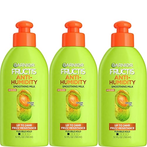 Garnier Fructis Style Anti-Humidity Smoothing Milk for Frizz Resistance, 5.1 Fl Oz, 3 Count, (Packaging May Vary) Beauty & Personal Care Garnier