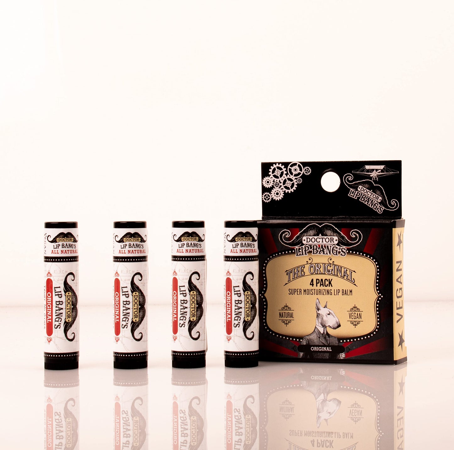 Dr. LIP BANG’S Super Moisturizing Lip Balm | 4 Pack | Original| ALL NATURAL & CRUELTY FREE | 100% VEGAN | FOR DRY & CRACKED LIPS Beauty & Personal Care Doctor Lip Bang's