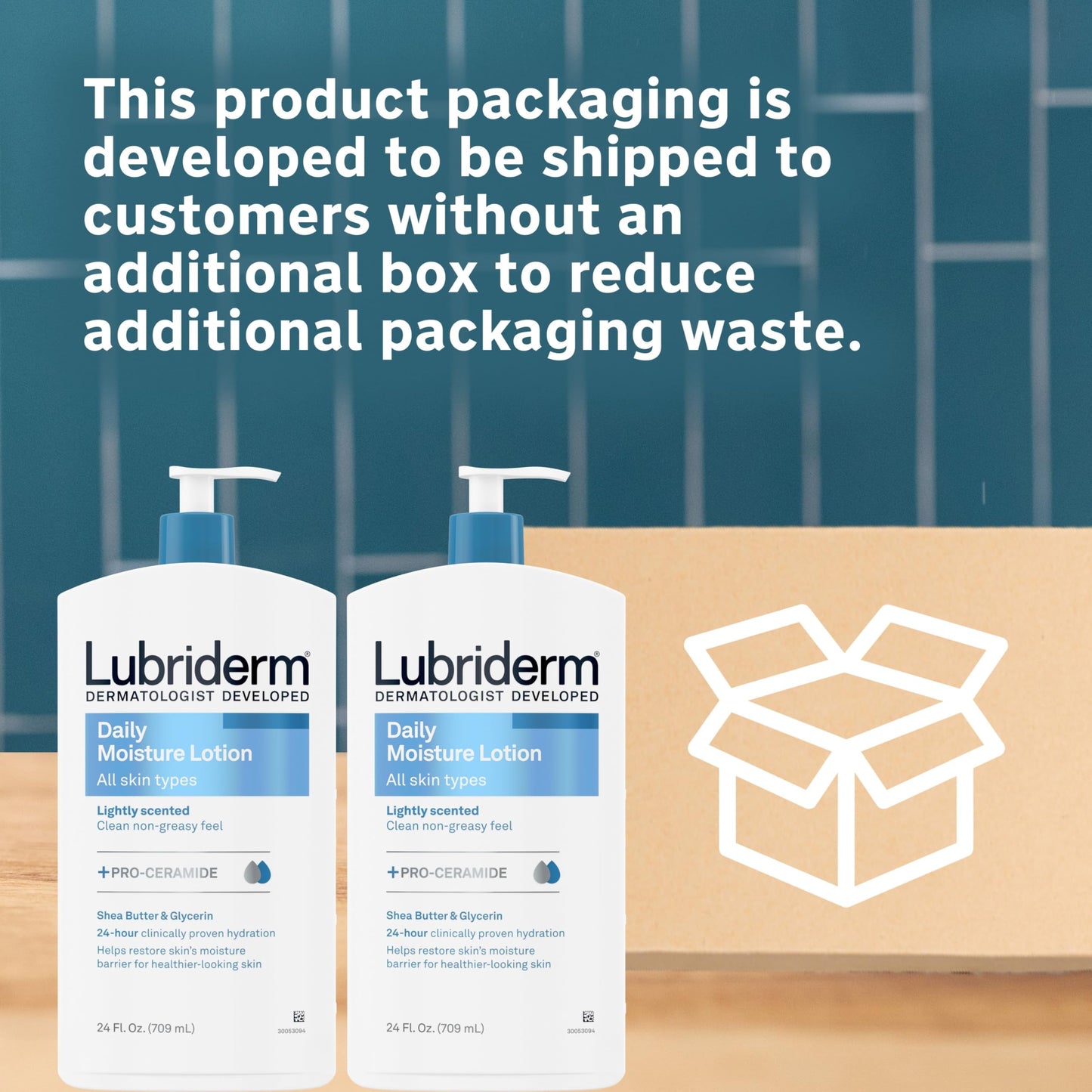 Lubriderm Daily Moisture Lotion + Pro-Ceramide with Shea Butter & Glycerin Helps Moisturize Dry Skin, Hydrating Face, Hand & Body Lotion, Light Scent Beauty & Personal Care Lubriderm