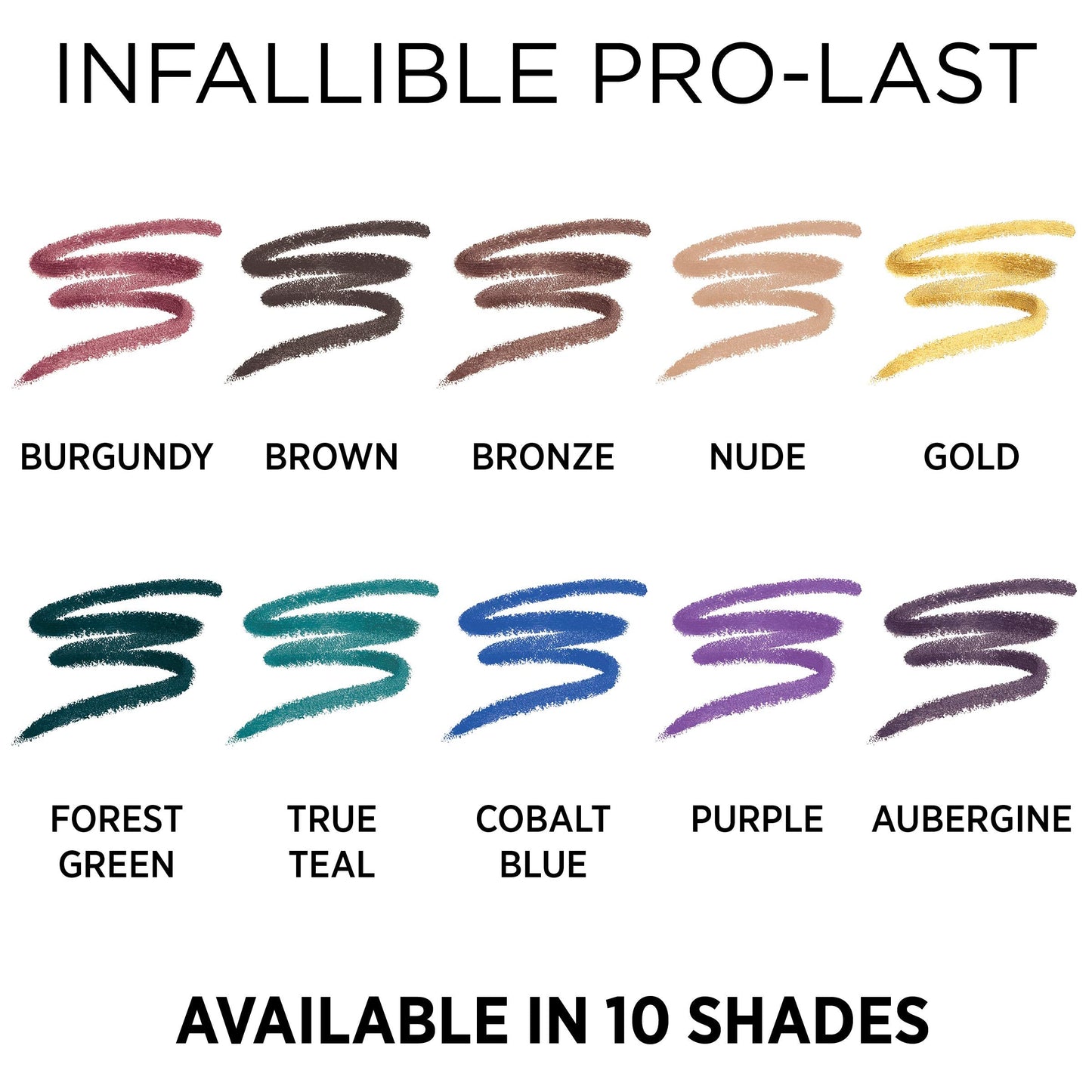 L'Oreal Paris Makeup Infallible Pro-Last Pencil Eyeliner, Waterproof and Smudge-Resistant, Glides on Easily to Create any Look, Aubergine, 0.042 oz. Beauty & Personal Care L'Oreal Paris