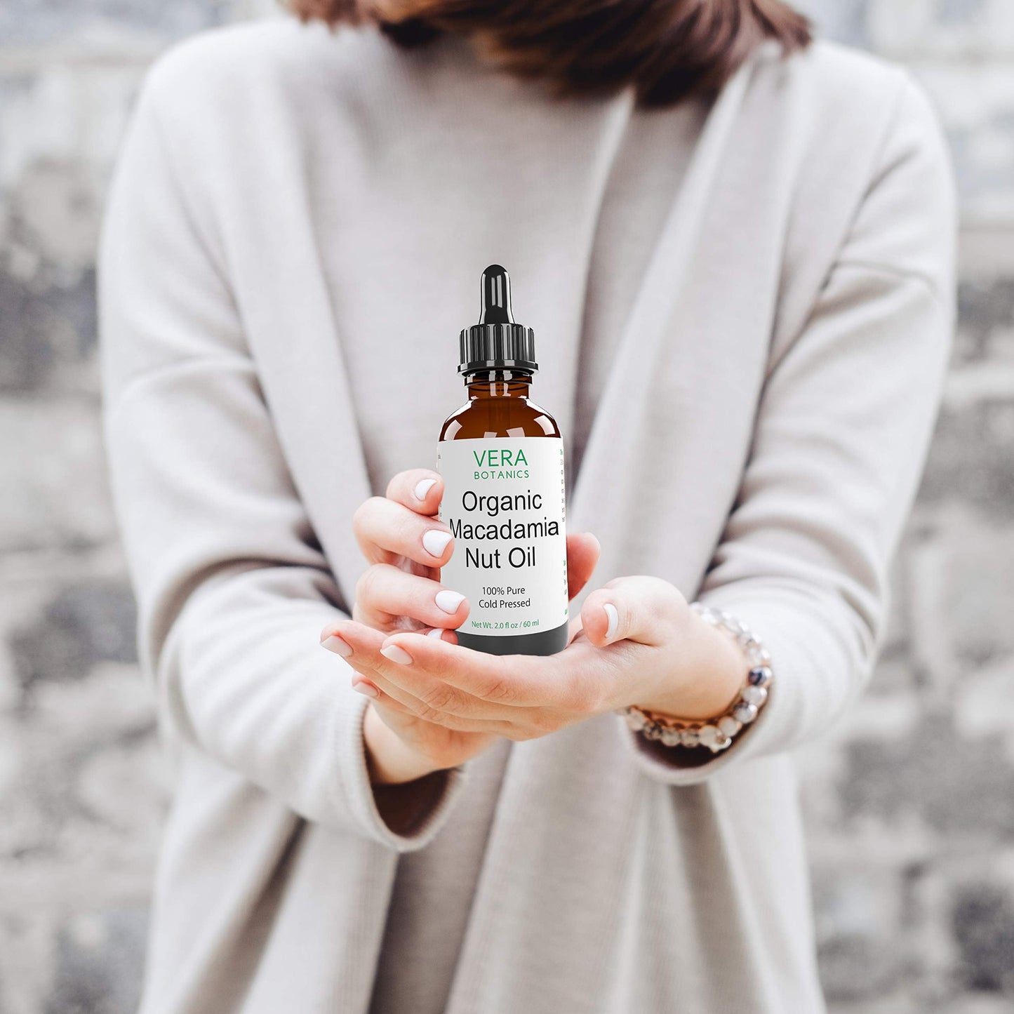 Vera Botanics ORGANIC MACADAMIA NUT OIL 100% Pure & Natural, Unrefined, Cold-Pressed For Face, Dry Skin, Nails, Lips, Body & Hair - Reduce Hair Beauty & Personal Care Vera Botanics