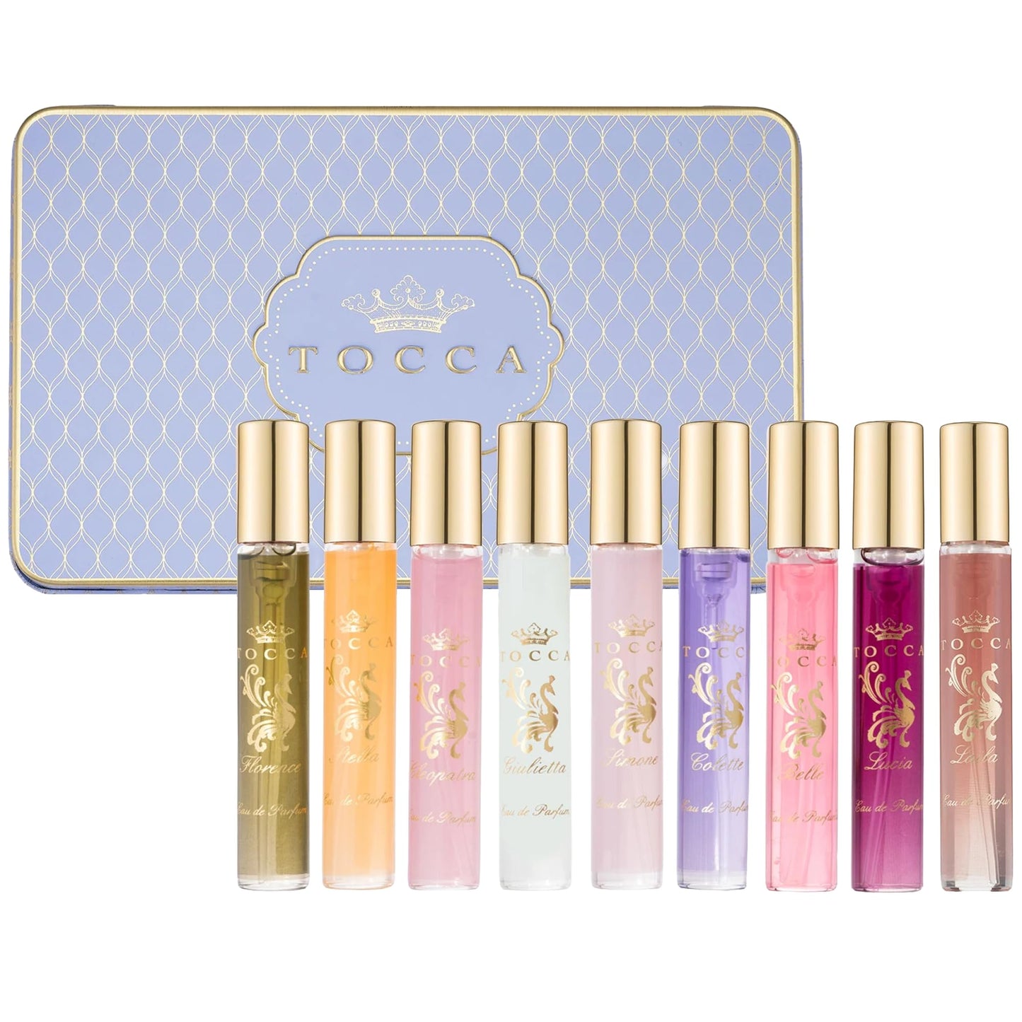 Tocca Luxury Fragrance Wardrobe, Set of 9 Travel Size Women's Perfumes in Giftable Tin Case, Includes Florence, Cleopatra, Stella, Giulietta, Simone Beauty & Personal Care Tocca