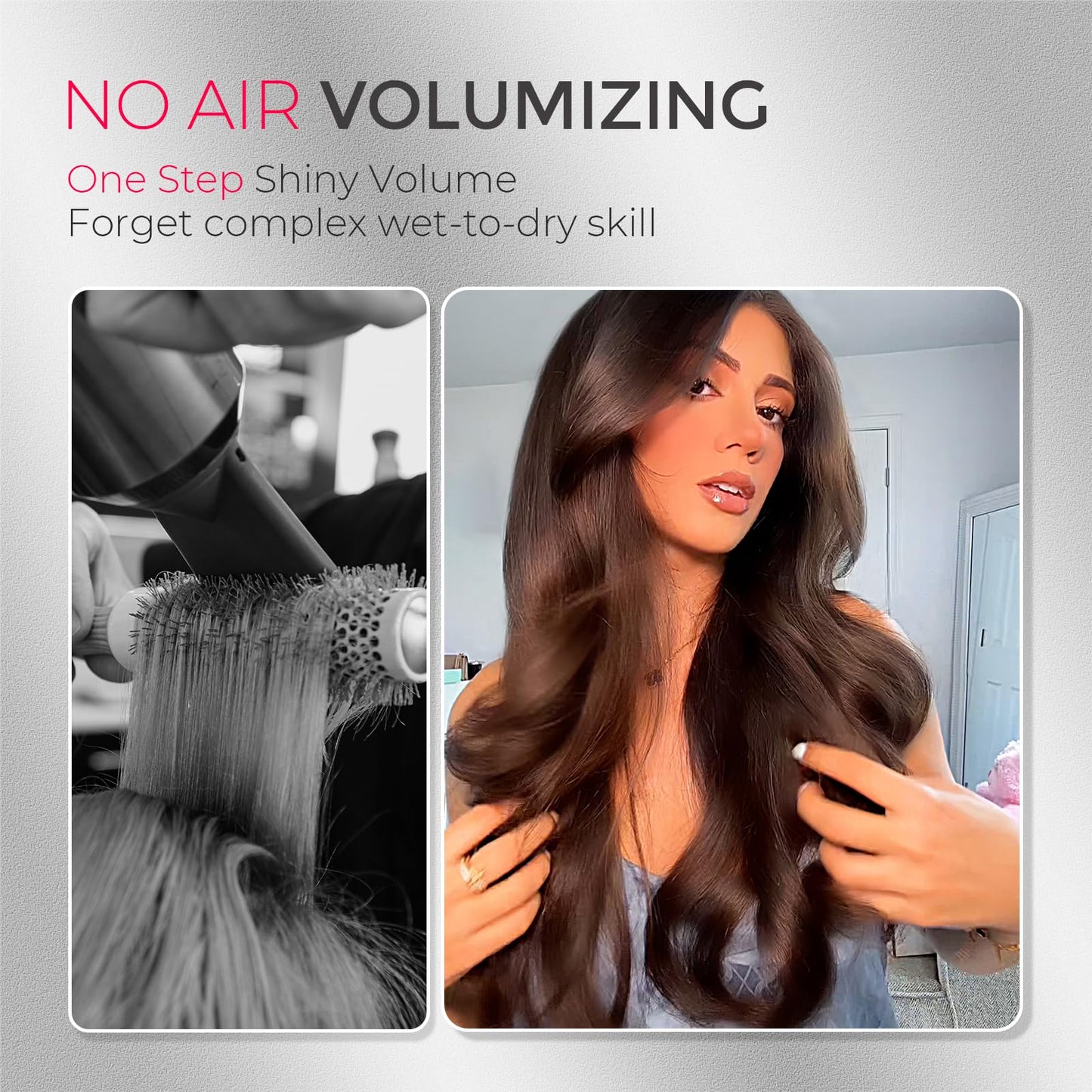 TYMO 2.0 Thermal Brush Curling Brush - STYLUX 1.7" Blowout Volumizer with Flexi-Fit for Hair Straightening, Heated Round Styler Tool, Hair Beauty and Personal Care TYMO