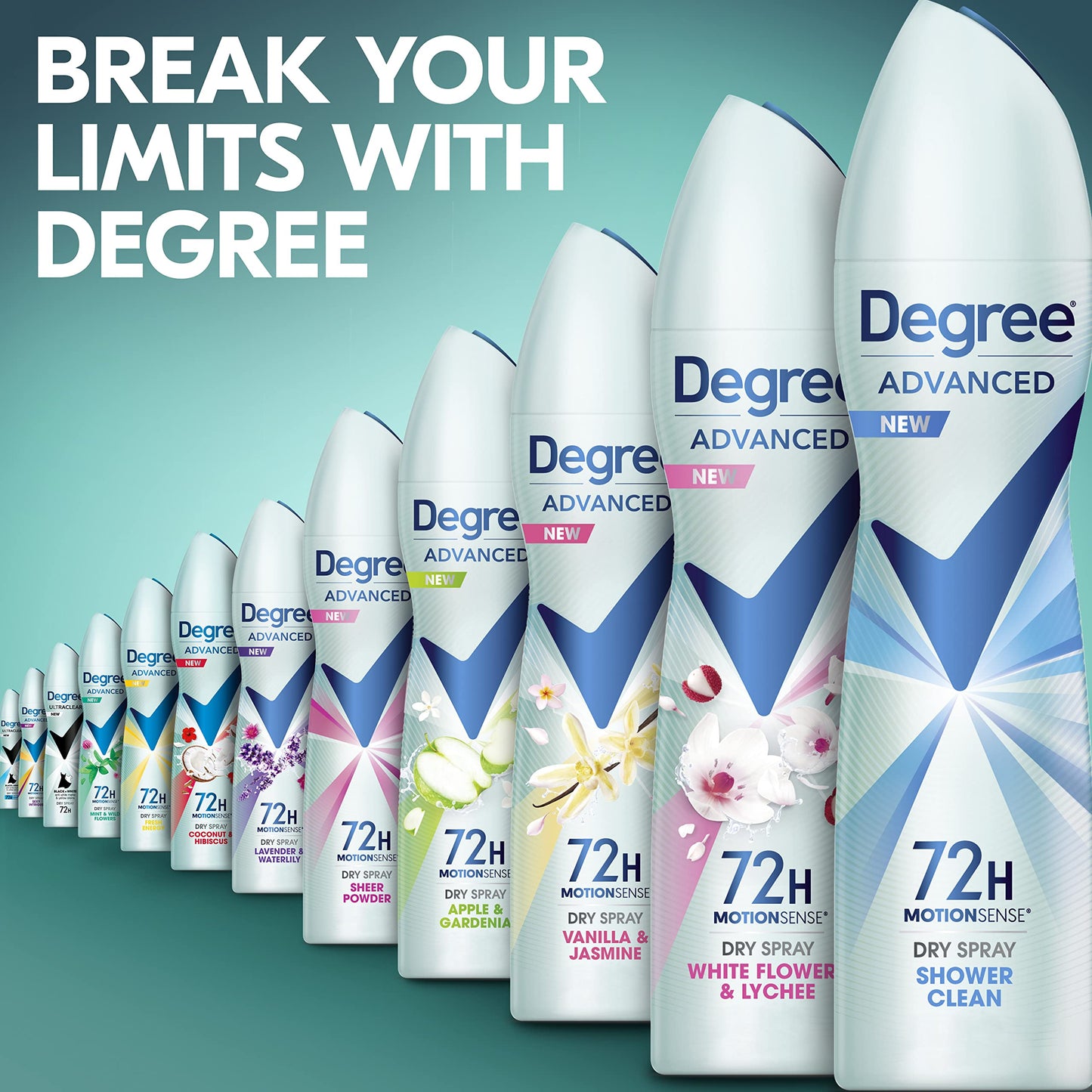 Degree Advanced Antiperspirant Deodorant Dry Spray 72-Hour Sweat and Odor Protection Shower Clean Deodorant Spray For Women With MotionSense Beauty and Personal Care Degree
