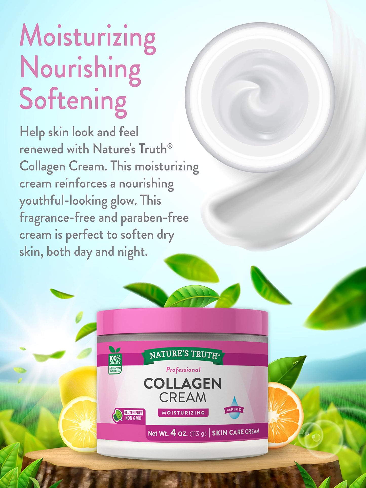 Natures Truth Professional Collagen Cream, Moisturizing, 4 Ounces Each (12) Beauty & Personal Care Nature's Truth