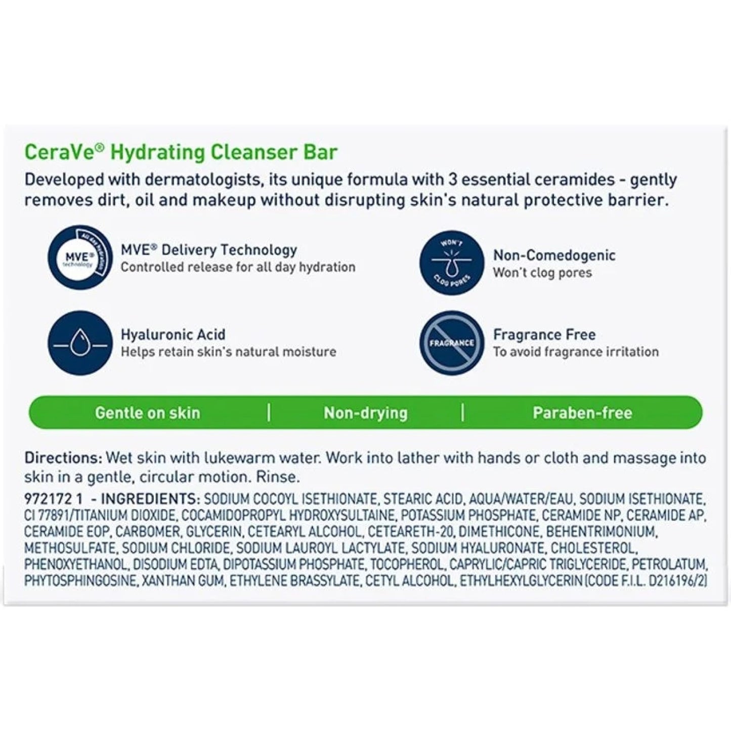 CeraVe Hydrating Cleansing Bar 4.5 Ounces each (Pack of 12) Beauty & Personal Care CeraVe