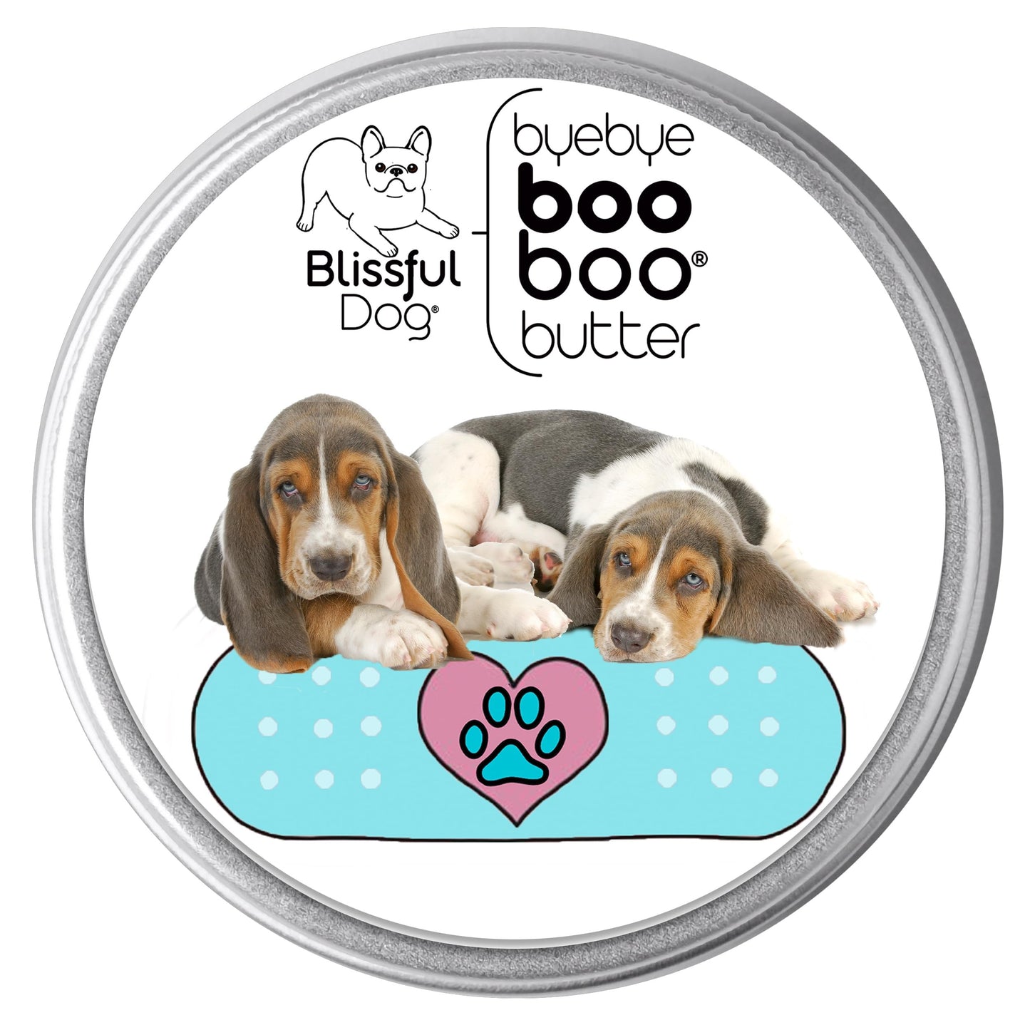 The Blissful Dog 2 oz TIN Basset Hound Booboo Butter Beauty and Personal Care The Blissful Dog