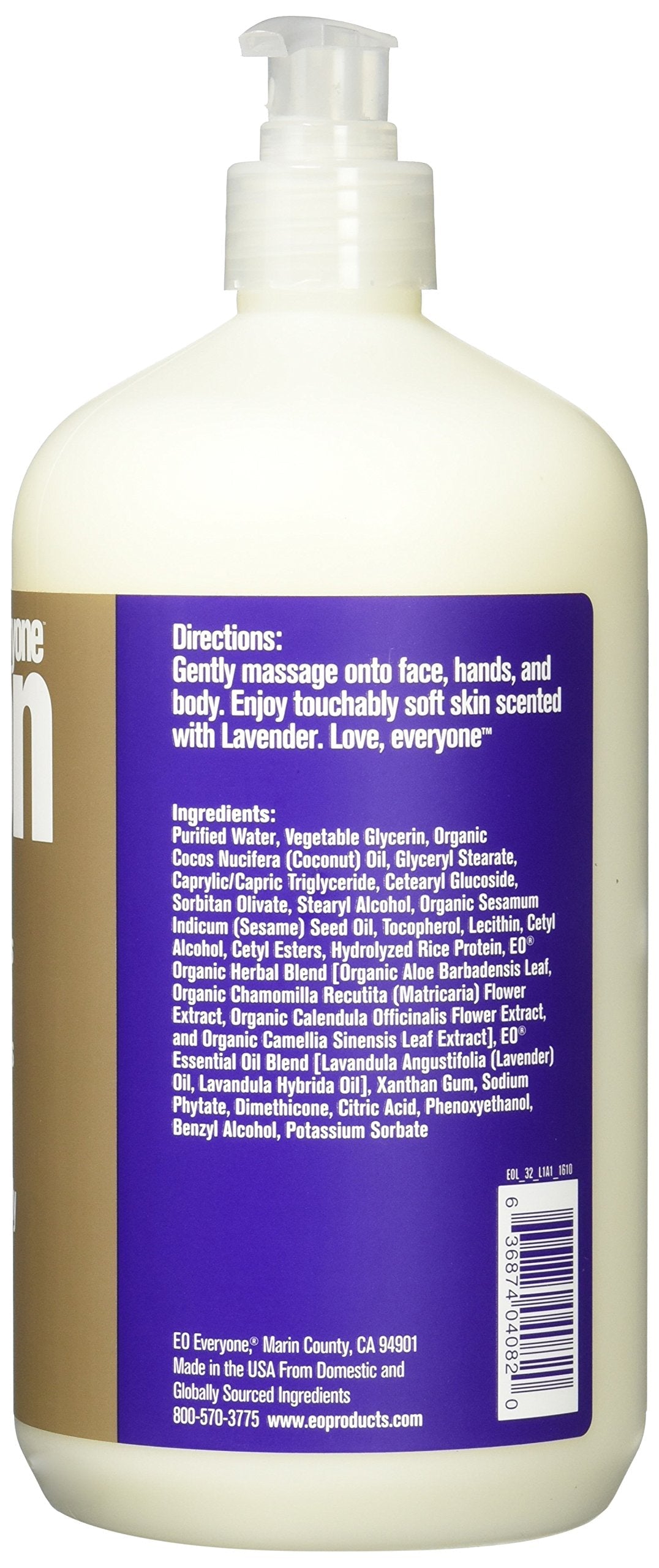 EO Products EveryOne Lotion Lavender And Aloe, 32 fl oz Beauty & Personal Care EO