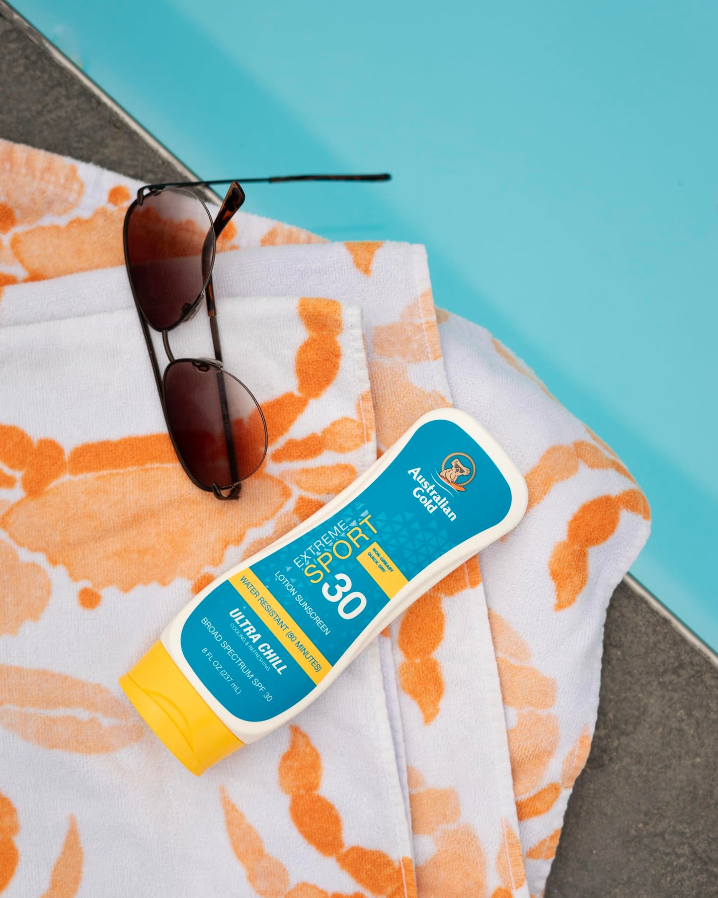 Australian Gold Extreme Sport Sunscreen Lotion SPF 30, 8 Ounce | Broad Spectrum | Sweat & Water Resistant | Non-Greasy | Oxybenzone Free | Cruelty Beauty & Personal Care Australian Gold