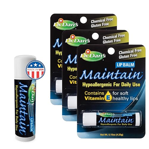 Dr. Dan's Maintain Lip Balm - Perfect for Everyday and Cortibalm aftercare, Mild Ingredients & Beeswax, Vitamin E Enriched for Moisturizing Dry Lips Beauty & Personal Care Dr. Dan's