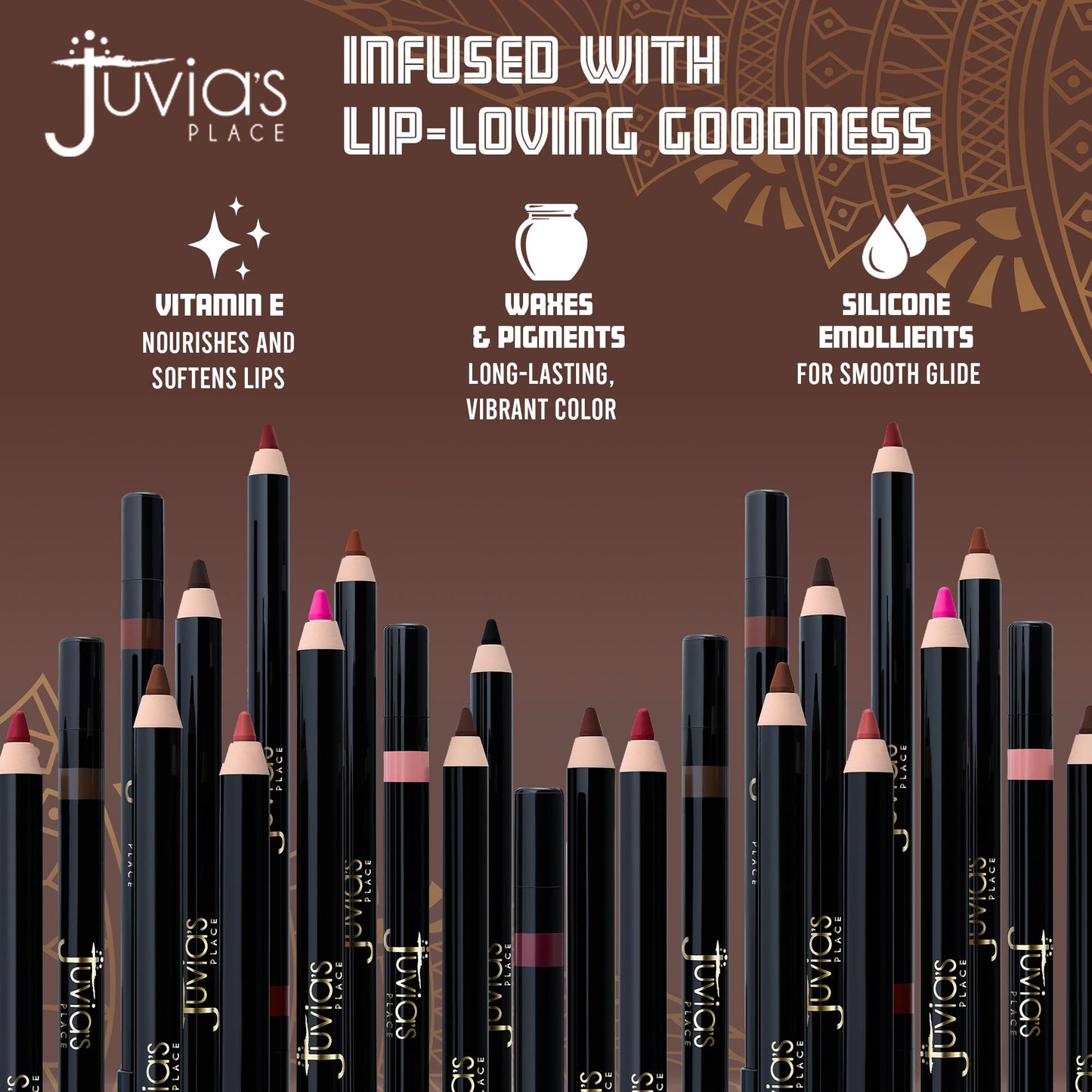 Juvia's Place Long Wear Lip Pencil - Demure - Waterproof & Kiss-proof, Long Lasting Lip Liner, Smooth Makeup Application - Soft Matte Finish Base Beauty & Personal Care Juvia's Place