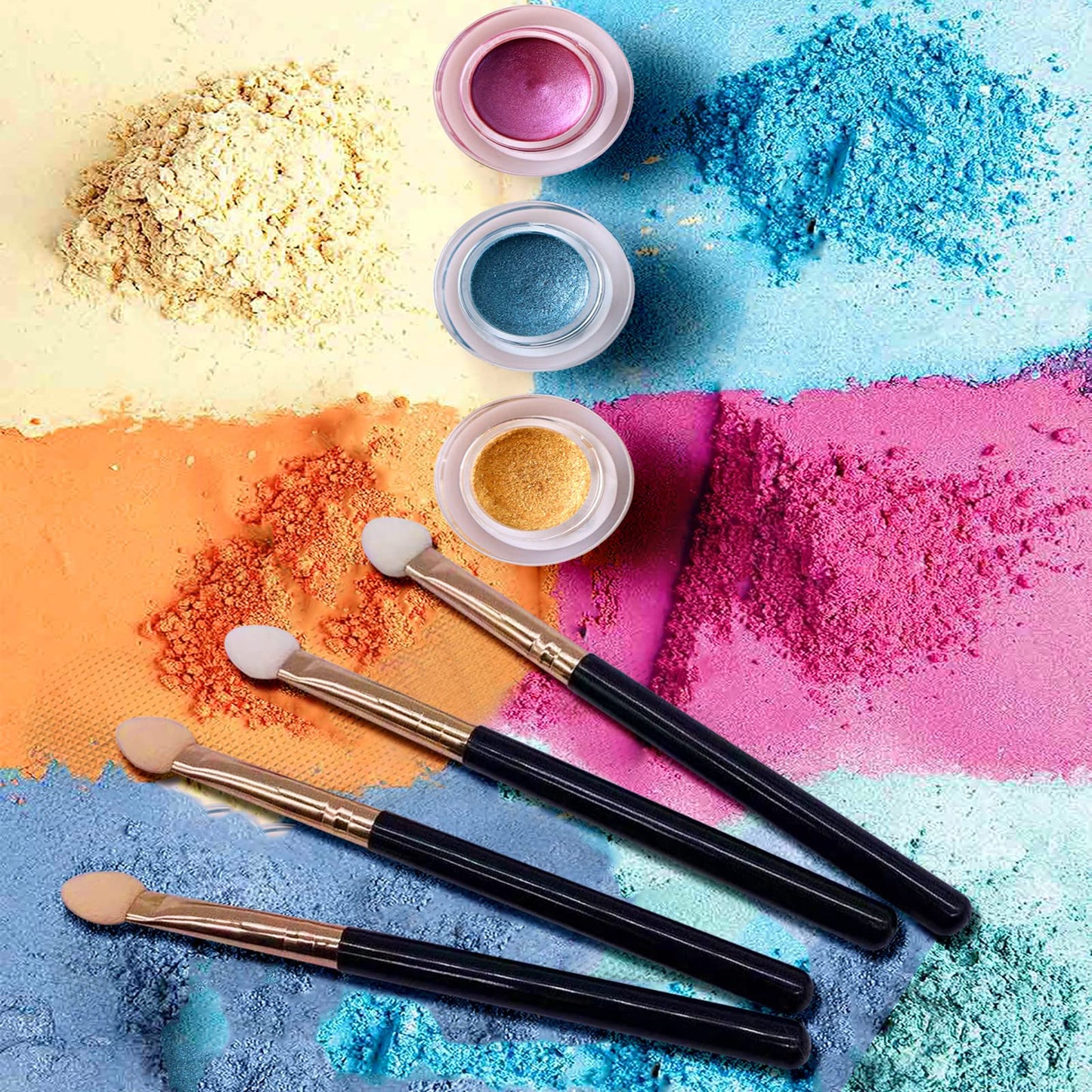UorPoto Eyeshadow Applicators Double Sided Sponge Tip Foam Reusable?20Pcs Professional Organic Long Handle Washable Makeup Eye Shadow Brush Set Beauty & Personal Care UorPoto