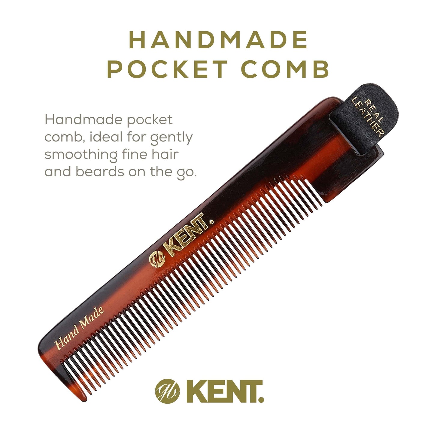 Kent NU22 Handmade All Fine Tooth Pocket Comb for Men, Women and Kids, Hair Comb Straightener for Everyday Grooming Styling Hair, Beard and Mustache Beauty and Personal Care KENT