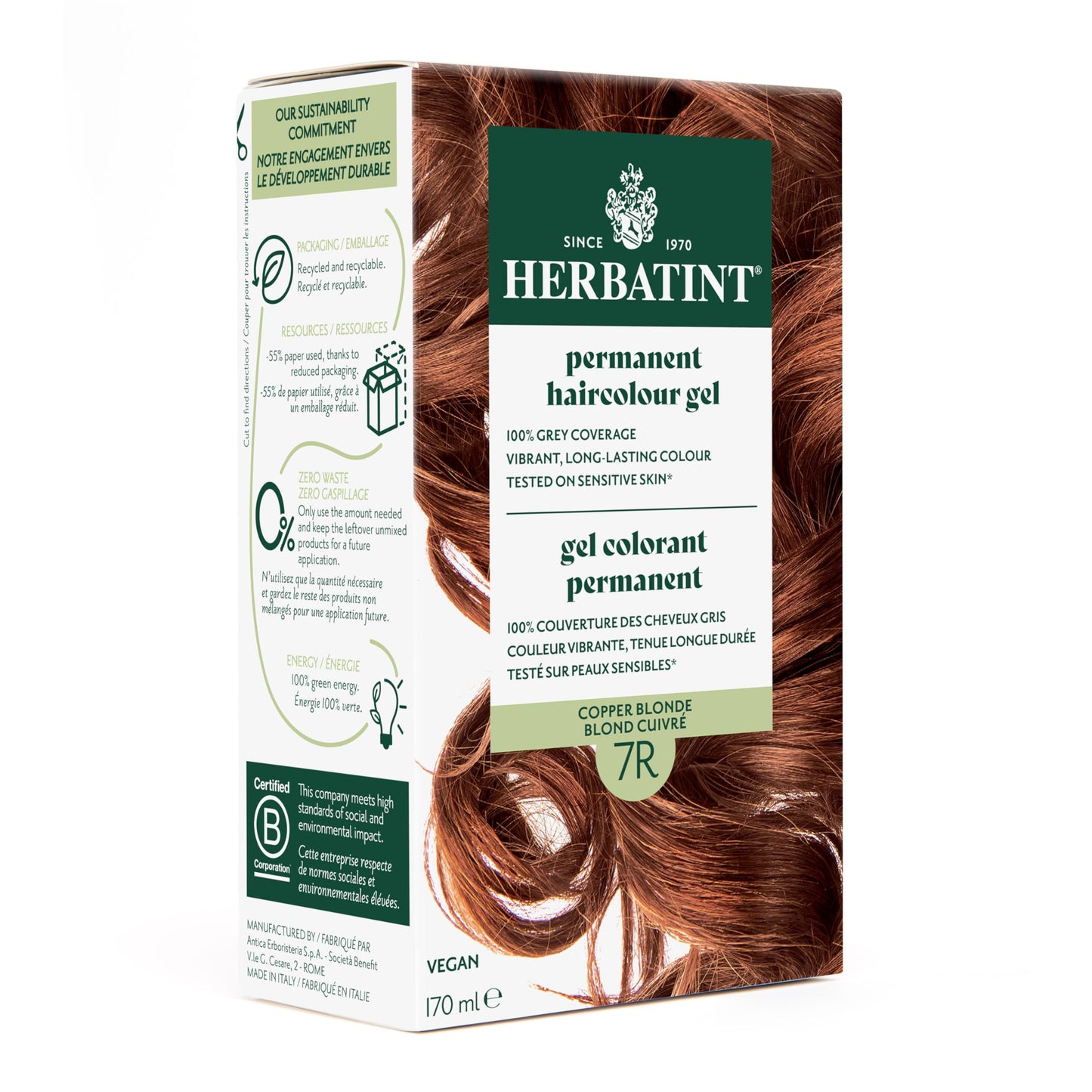 Herbatint 7R Copper Blonde Permanent Hair Colour, 4 OZ Beauty & Personal Care Herbatint