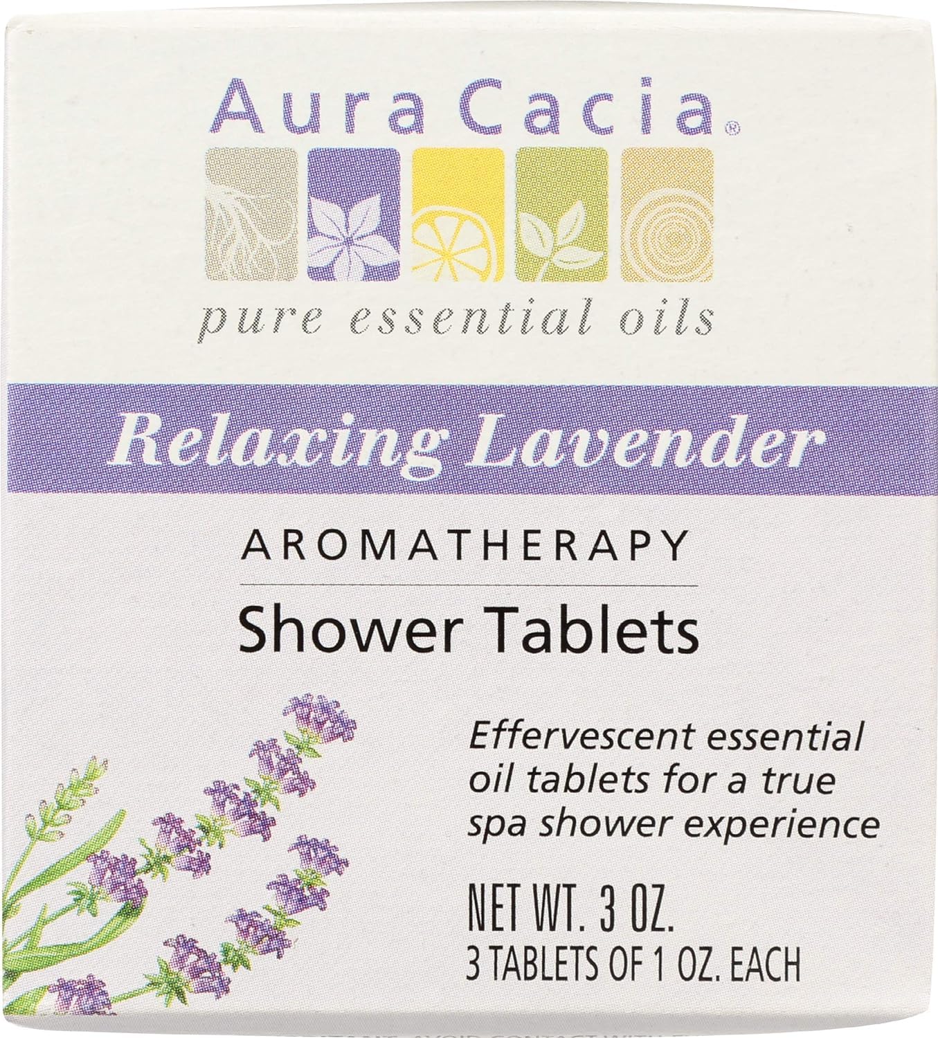 Aura Cacia Aromatherapy Shower Tablets, Relaxing Lavender 3 ea (Pack of 11) Beauty and Personal Care Aura Cacia