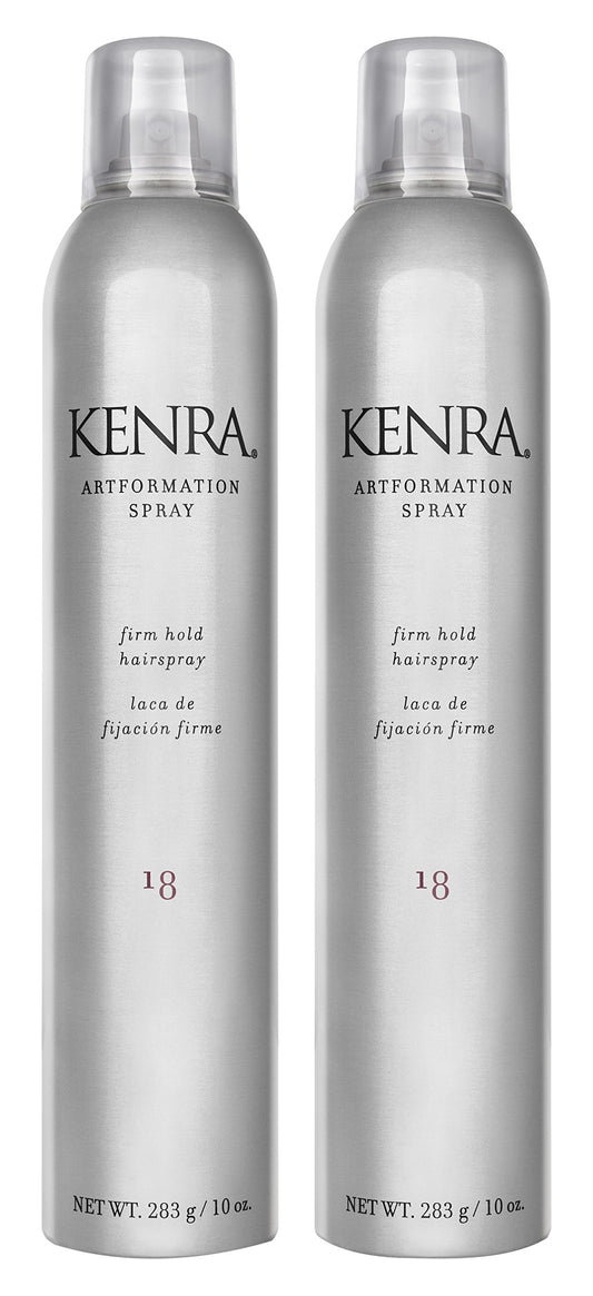 Kenra Professional Artformation Spray 18 50% | Firm Hold Hairspray | Volume & Styling Control | Fast-dying Formula| All Hair Types | 10 oz (2-Pack)