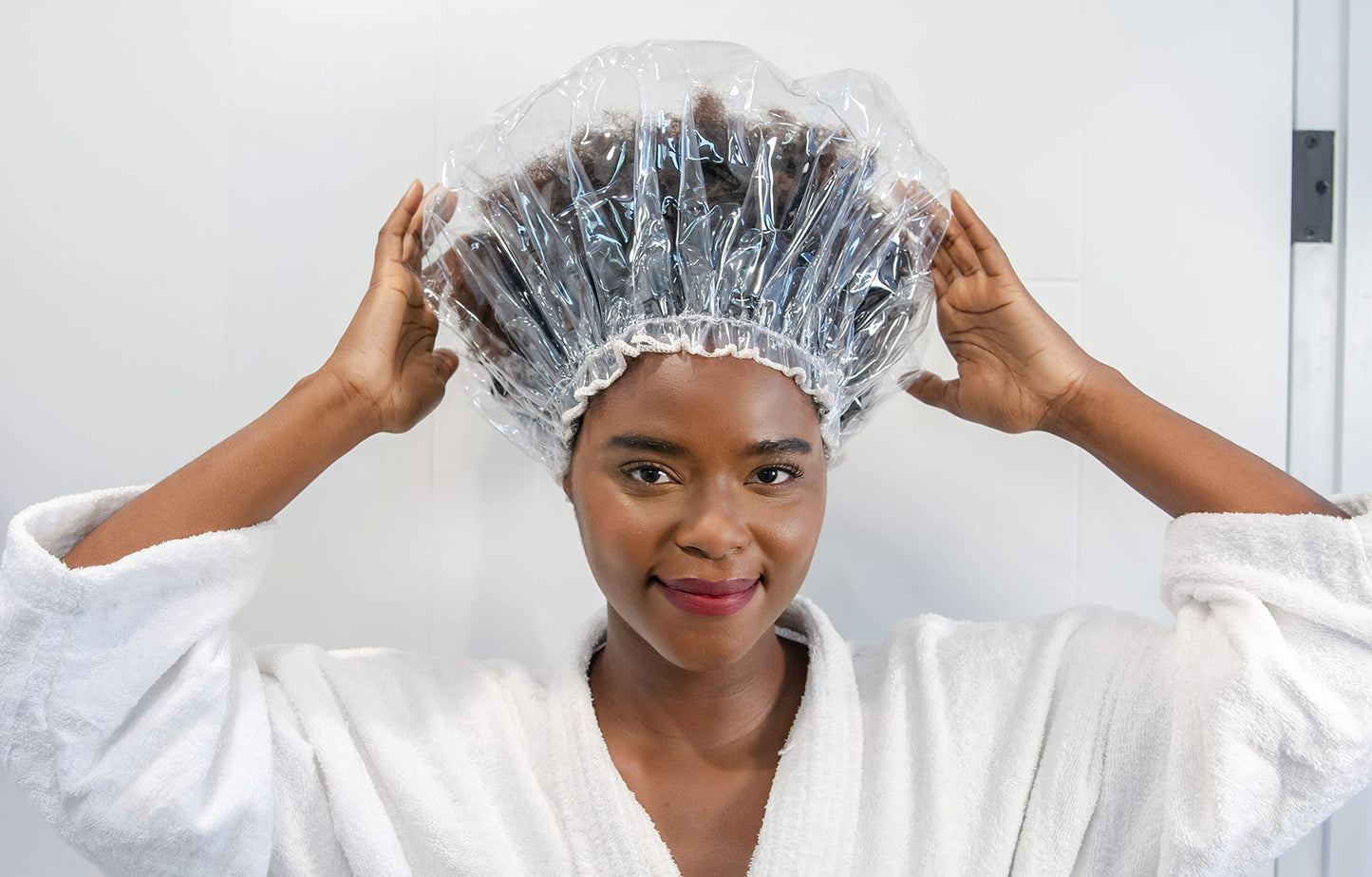 SuperCrownz Shower Cap Contains Larger Hairstyles, Braids, Dreadlocks, Afros, or Rollers Beauty and Personal Care SuperCrownz