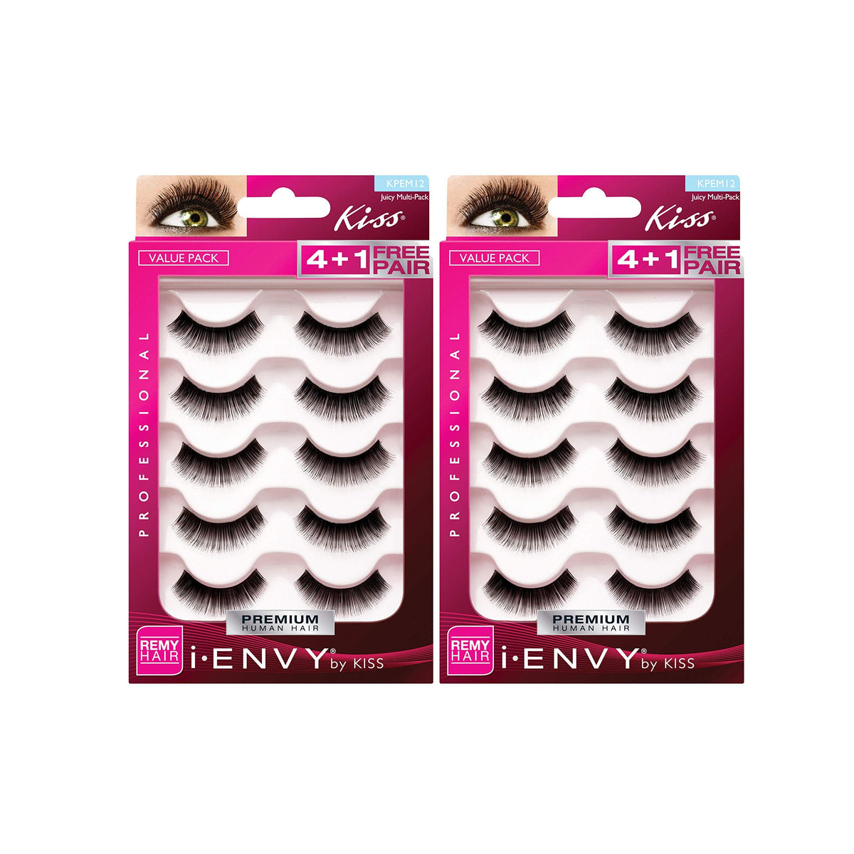 i.Envy by Kiss Eye Lash Value Pack #KPEM12 (2 PACK) Beauty & Personal Care i•ENVY
