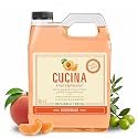 Cucina Fruits & Passion Hand Soap Refill, Peach & Mandarin, 1 L (33.8 fl oz), Liquid Hand Soap with Moisturizing Olive Oil, Biodegradable, Vegan Beauty & Personal Care Cucina
