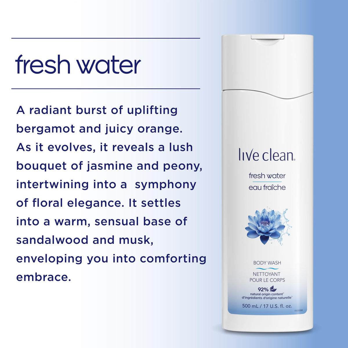 Live Clean Body Wash, Hydrating Fresh Water, 17 Oz Beauty & Personal Care Live Clean