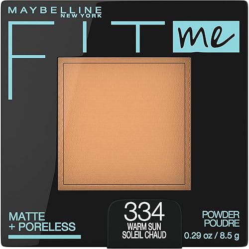 Maybelline Fit Me Matte + Poreless Pressed Face Powder Makeup & Setting Powder, Warm Sun, 1 Count Beauty & Personal Care MAYBELLINE