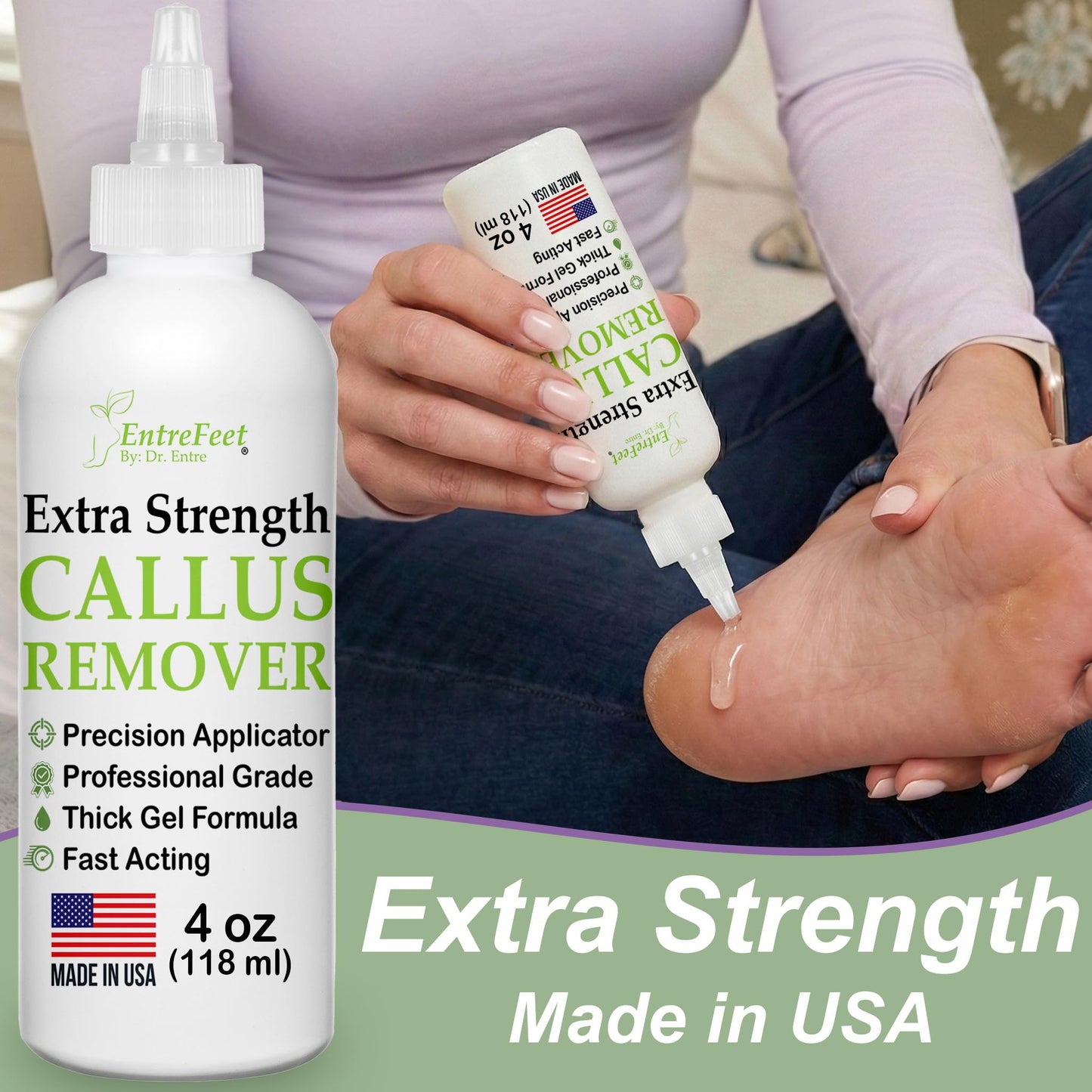 Dr. Entre's Callus Remover Gel & Foot File: Extra Strength Callus Remover for Feet, Foot Callus Remover Care, Pedicure Tools Supplies, Spa Kit, Dead Beauty and Personal Care EntreFeet