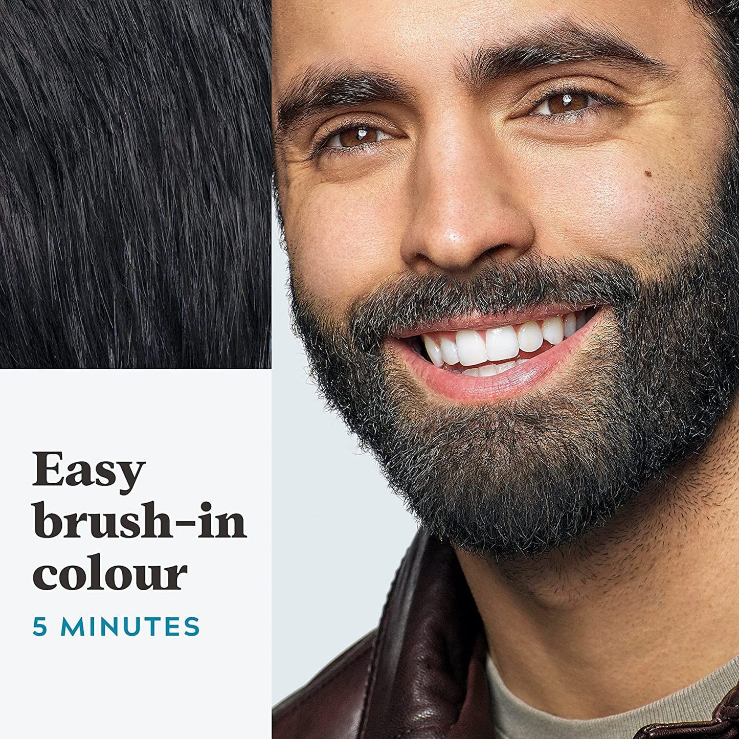 JUST FOR MEN Color Gel Mustache & Beard M-55 Real Black 1 Each (Pack of 5) Beauty & Personal Care Just for Men